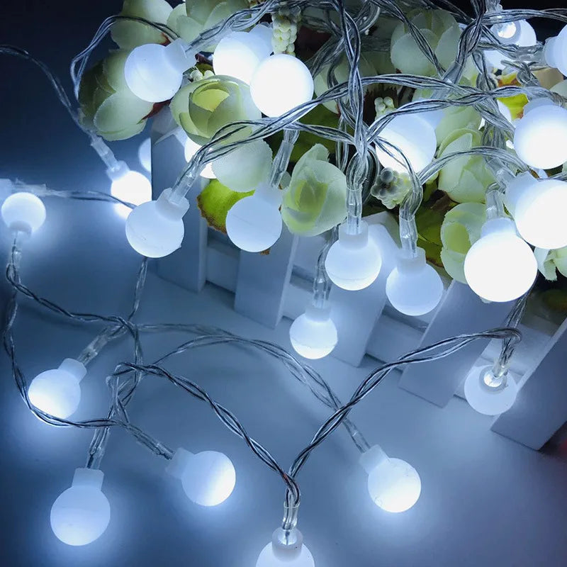 LED-valosarja pallo 10 m – monivärinen