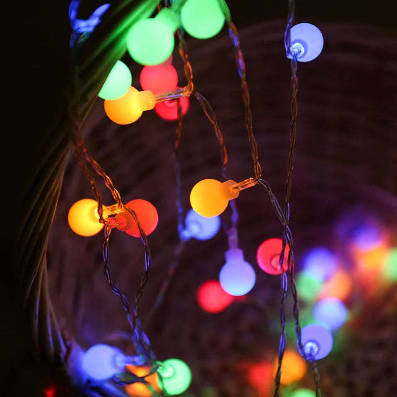 LED-valosarja pallo 10 m – vihreä